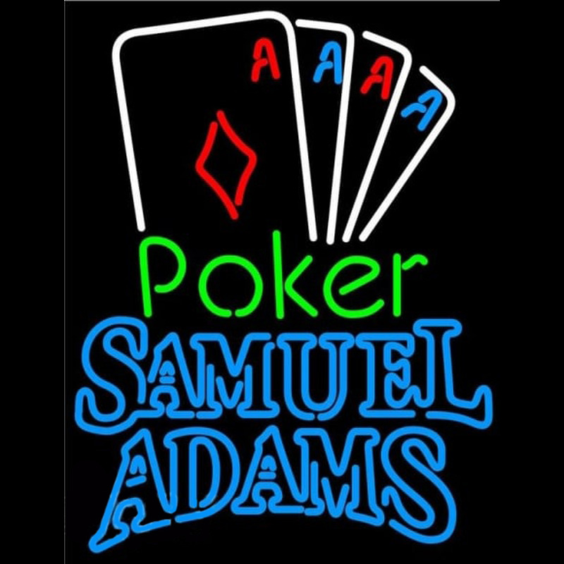 Samuel Adams Poker Tournament Beer Sign Neontábla