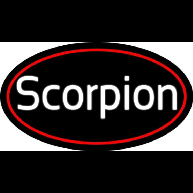 Scorpion Red Oval Neontábla