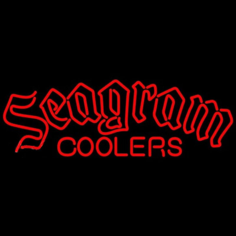 Seagram Logo Wine Coolers Beer Sign Neontábla