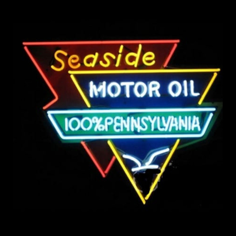 Seaside Motor Oil Neontábla