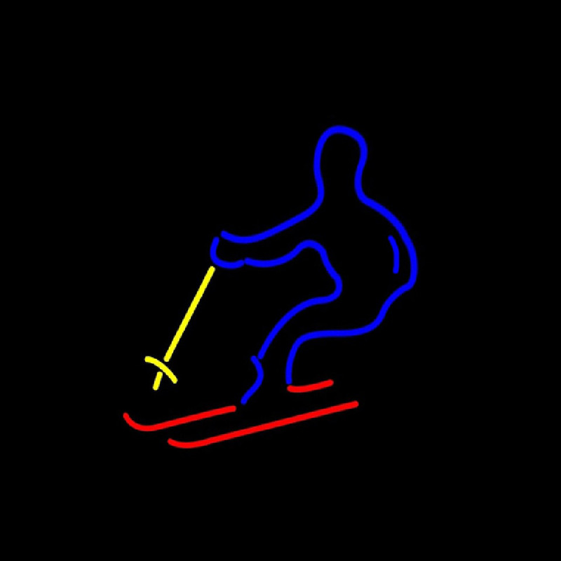 Skier with Logo Neontábla