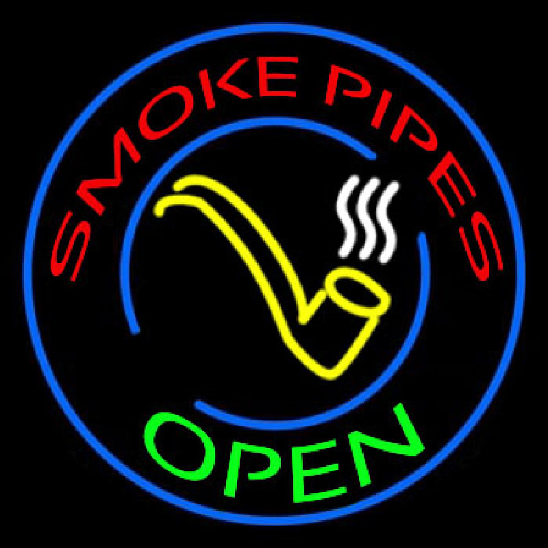 Smoke Pipes Open Circle Neontábla