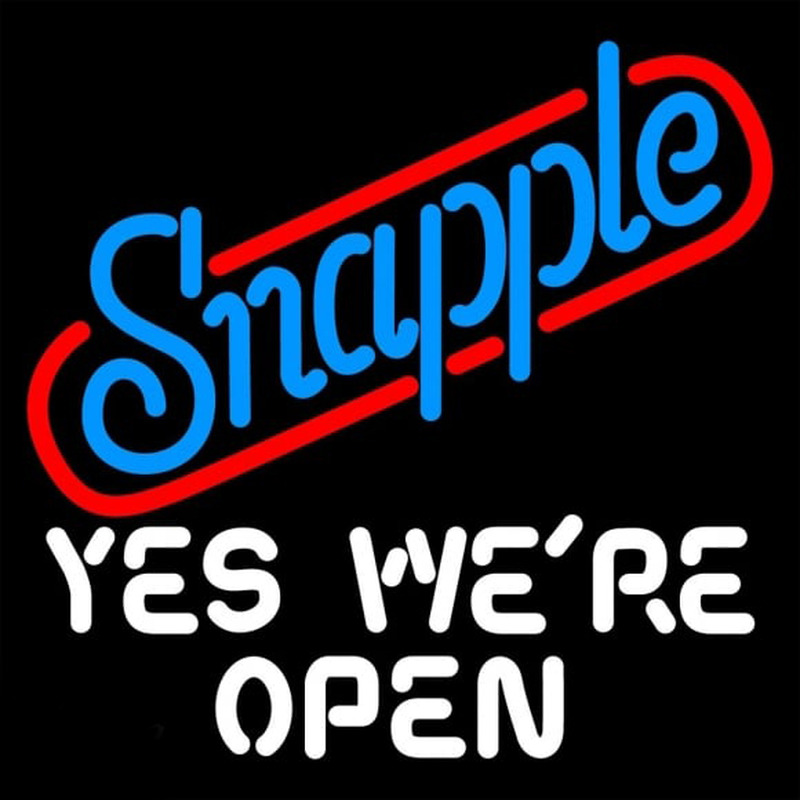 Snapple Yes We are Open Neontábla