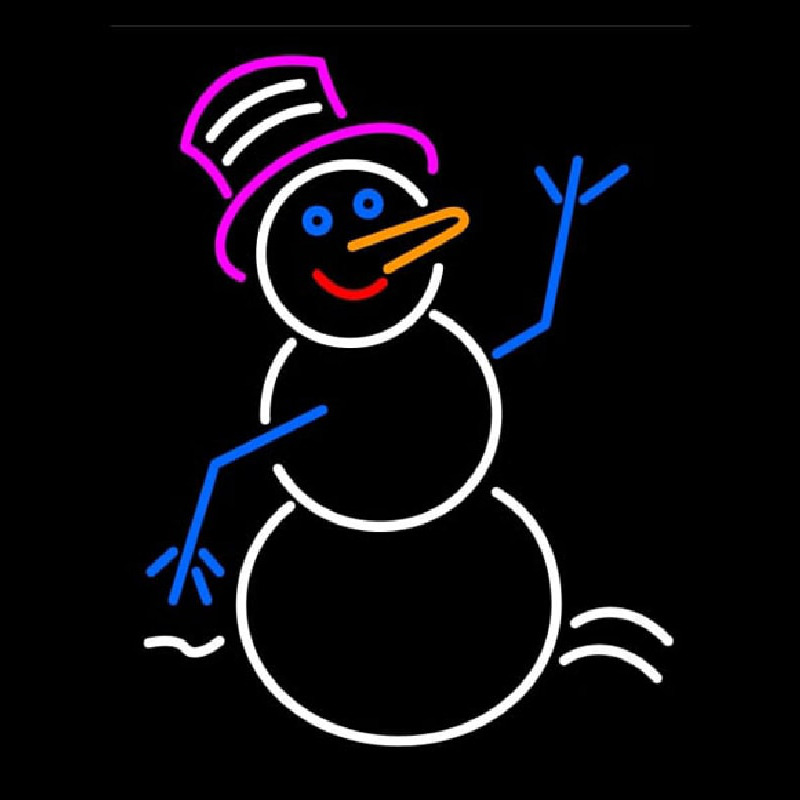 Snowman Signboard Neontábla