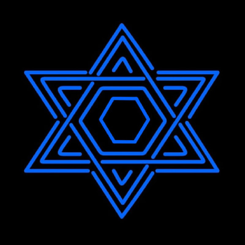 Star Of David Judaism Neontábla