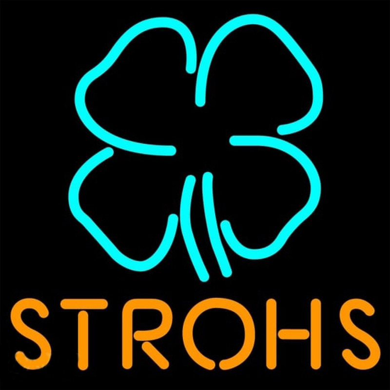 Strohs Clover Beer Sign Neontábla