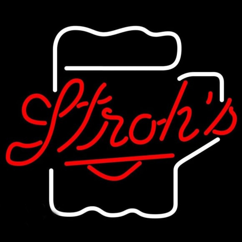 Strohs Mug Beer Sign Neontábla