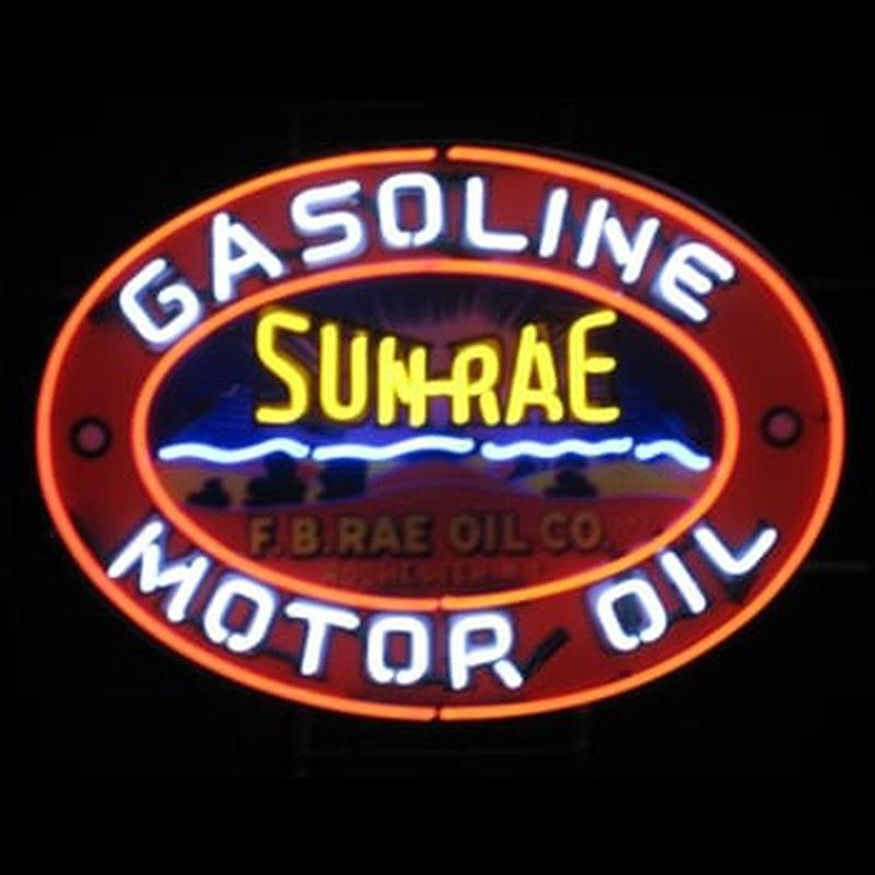 Sun-Rae Motor Oil Gasoline Neontábla