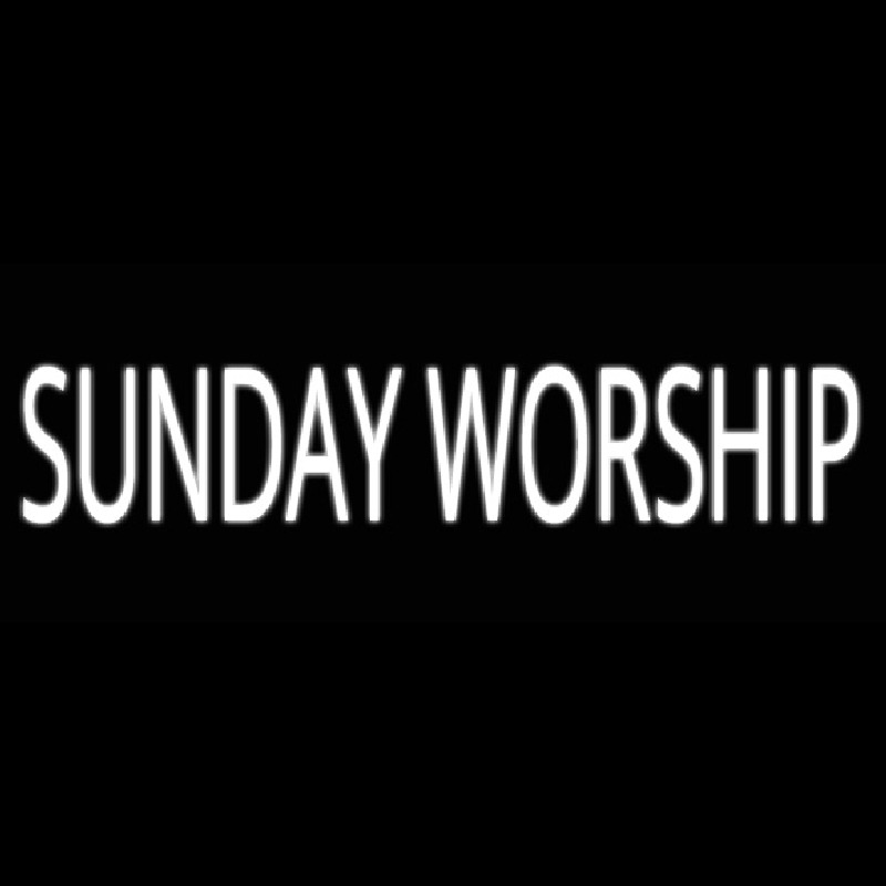 Sunday Worship Neontábla
