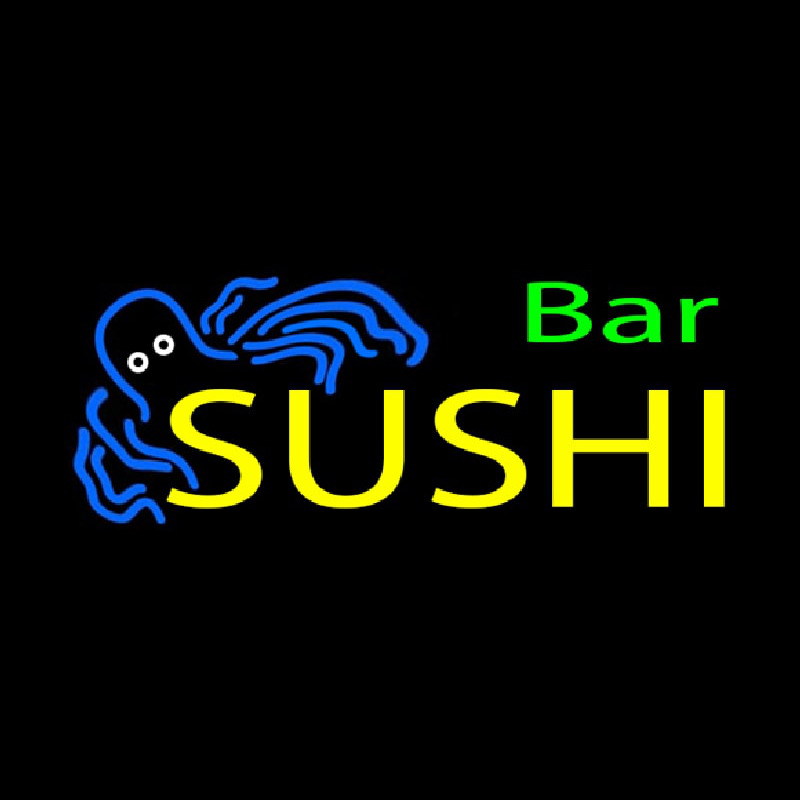 Sushi Bar With Jellyfish Neontábla