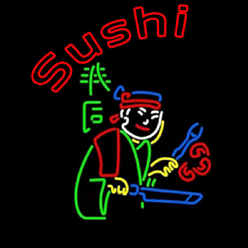 Sushi Chef Logo Neontábla