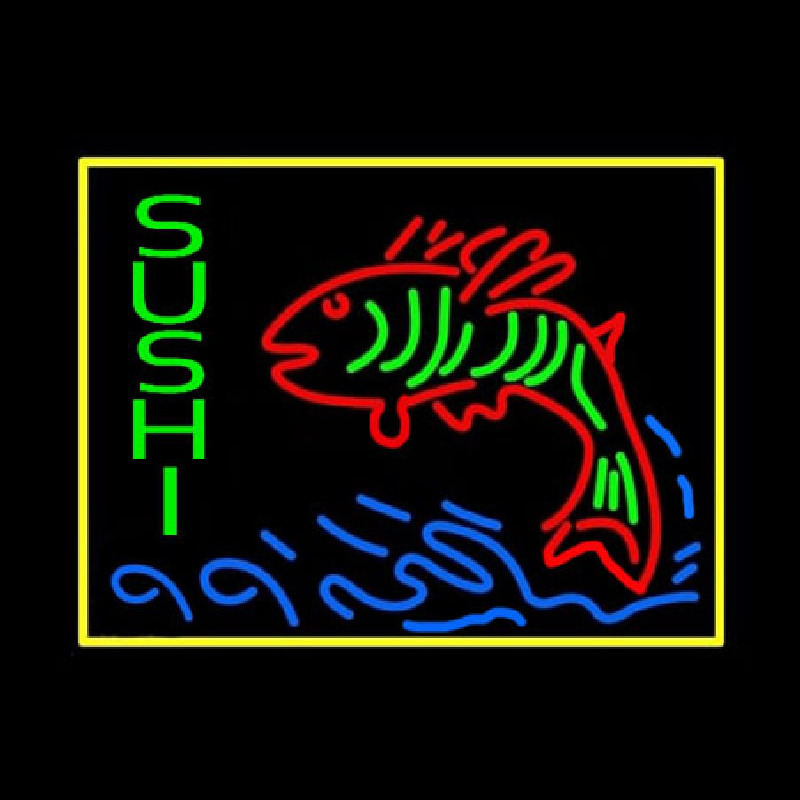 Sushi With Fish Logo Neontábla