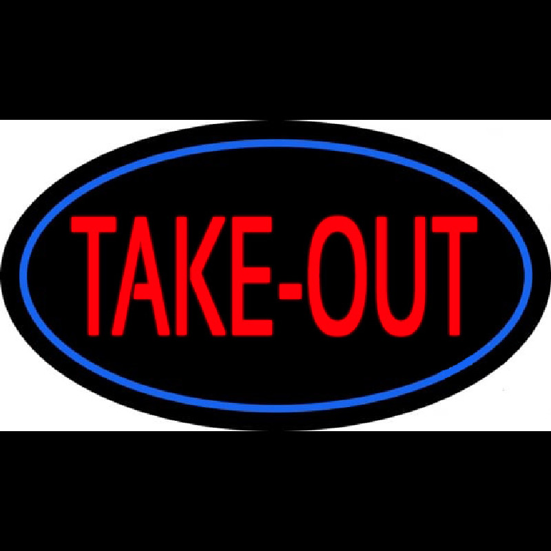 Take Out Oval Neontábla