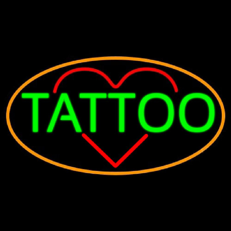 Tattoo Heart Neontábla