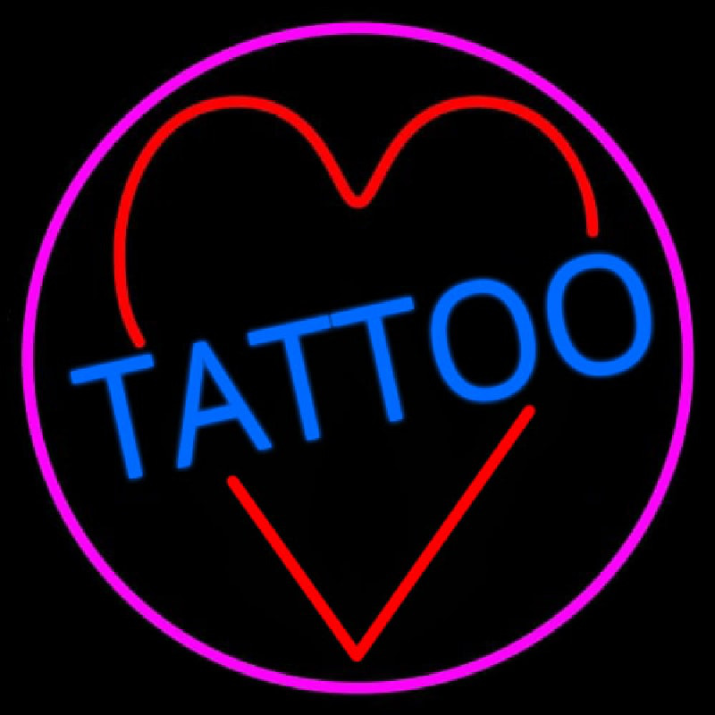 Tattoo Heart Neontábla