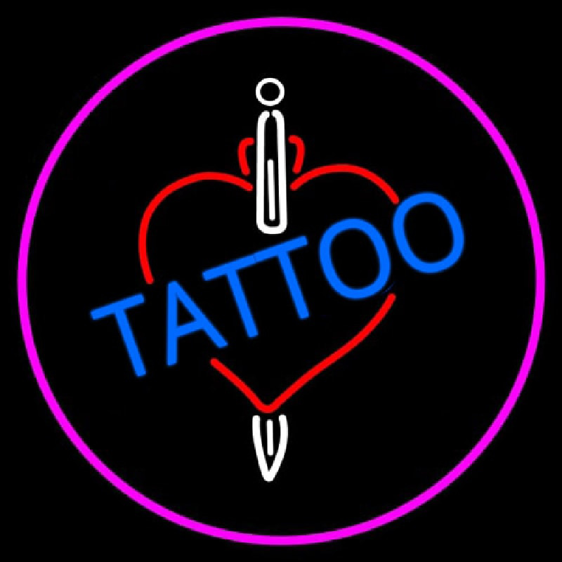 Tattoos Inside Heart Neontábla