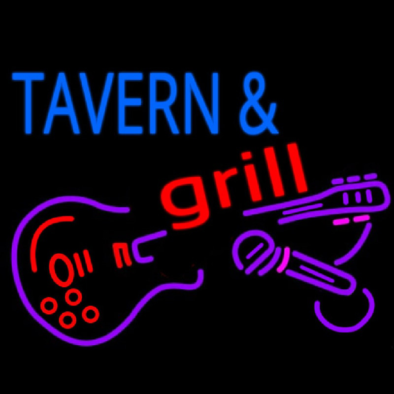 Tavern And Grill Guitar Neontábla