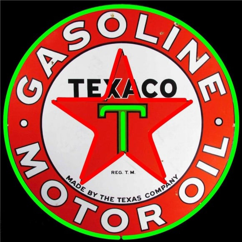 Te aco Motor Oil Gasoline Neontábla