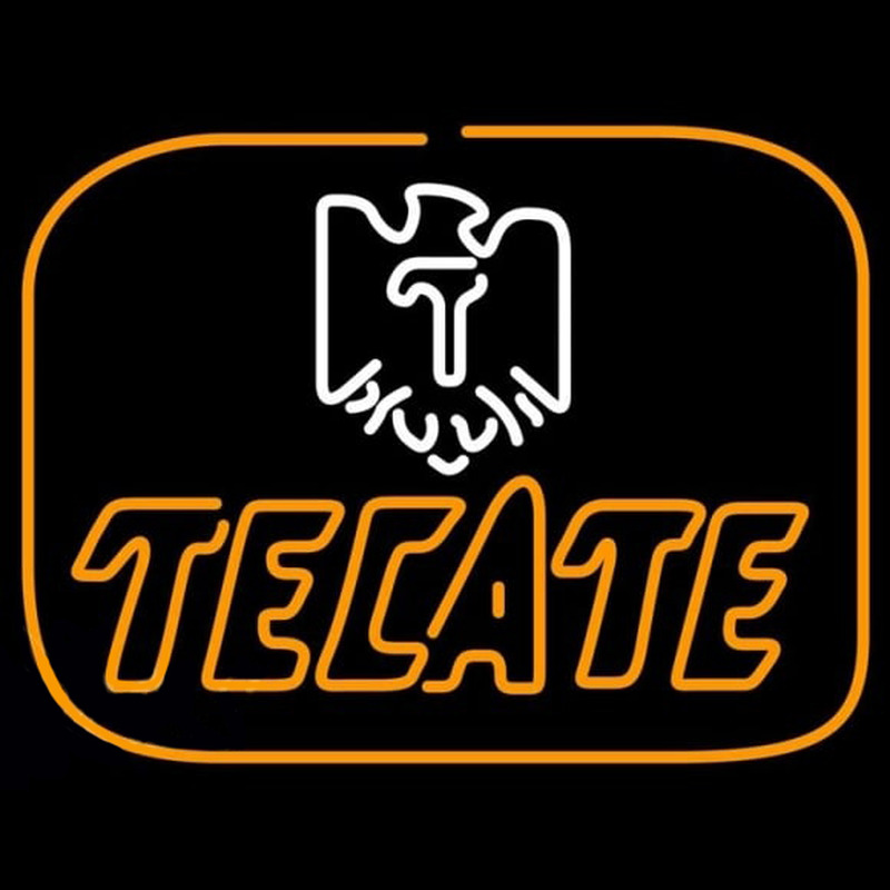 Tecate Golden Border Eagle Beer Sign Neontábla