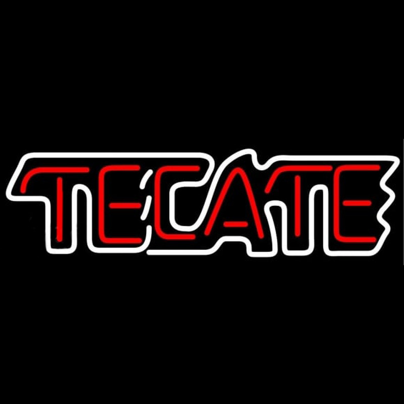 Tecate White Border Beer Sign Neontábla