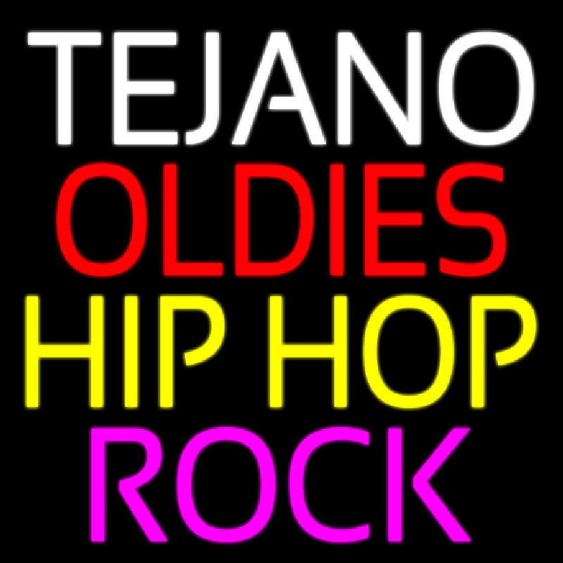 Tejano Oldies Hiphop Rock 2 Neontábla