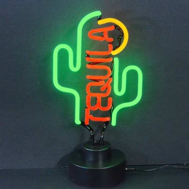 Tequila Cactus Desktop Neontábla