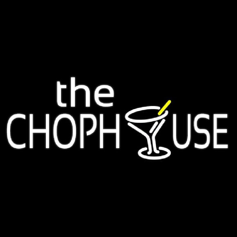The Chophouse With Glass Neontábla