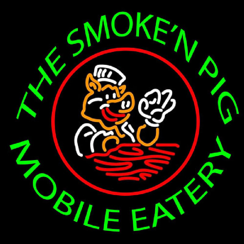 The Smoken Pig Mobile Eatery Neontábla