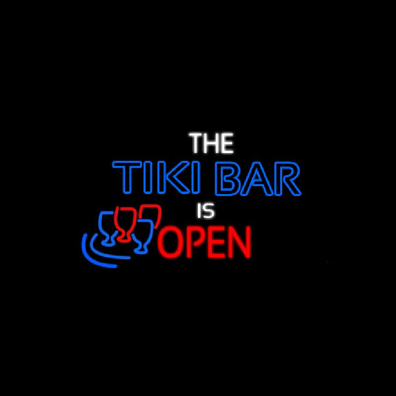 The Tiki Bar Is Open Neontábla