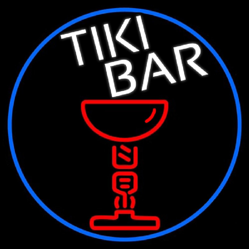 Tiki Bar Martini Neontábla