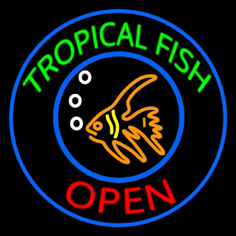Tropical Fish Open Neontábla