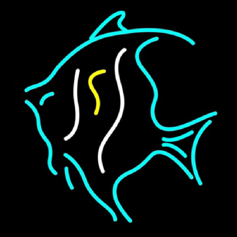 Tropical Fish Turquoise Neontábla