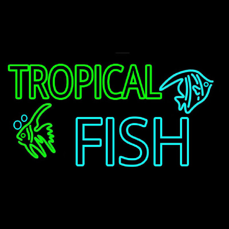 Tropical Fish With Logo 1 Neontábla