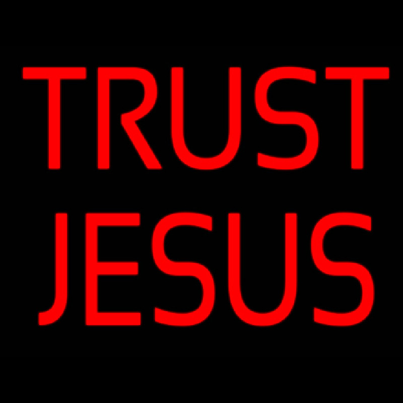 Trust Jesus Neontábla