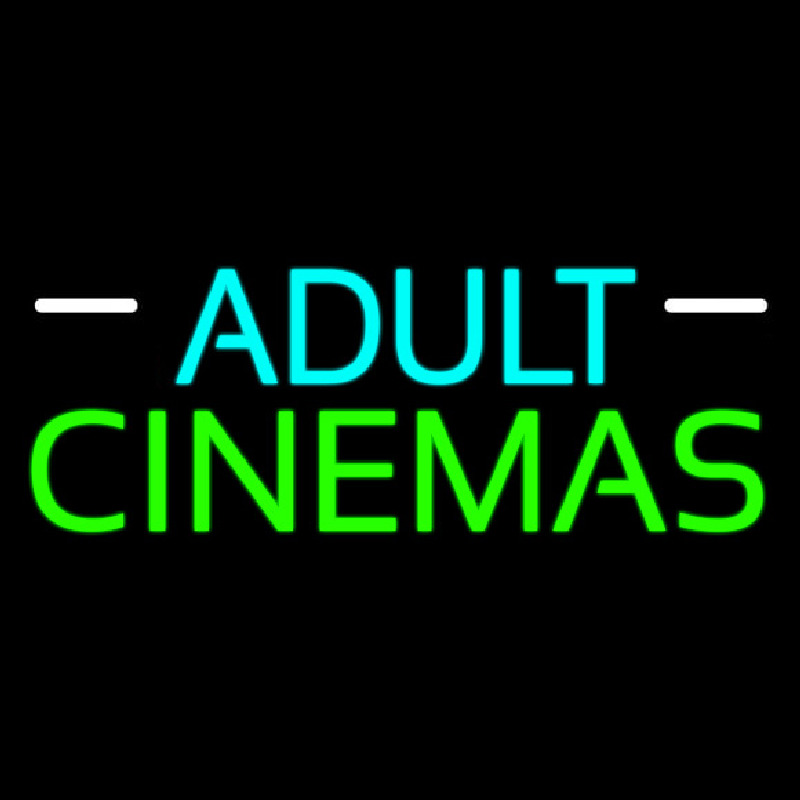 Turquoise Adult Green Cinemas Neontábla