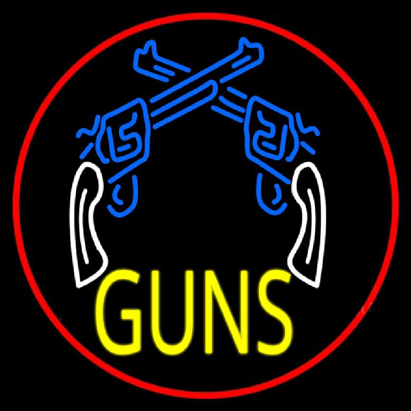 Two Gun Logo Neontábla