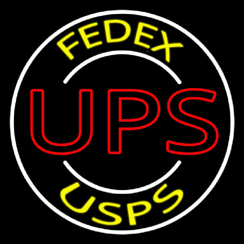 Ups Fede  Usps With Circle Neontábla