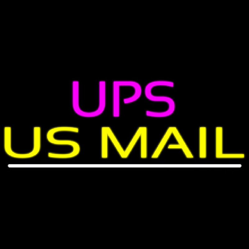 Ups Us Mail White Line Neontábla