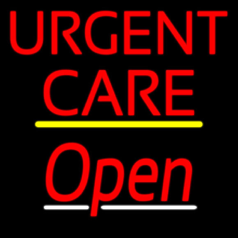 Urgent Care Script2 Open Yellow Line Neontábla