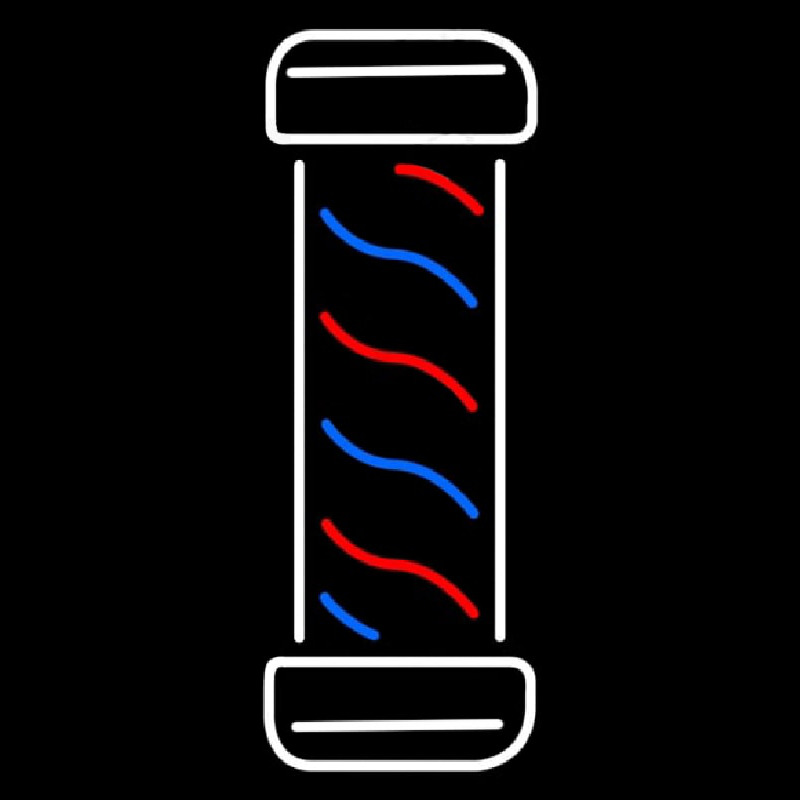 Vertical Barber Logo Neontábla