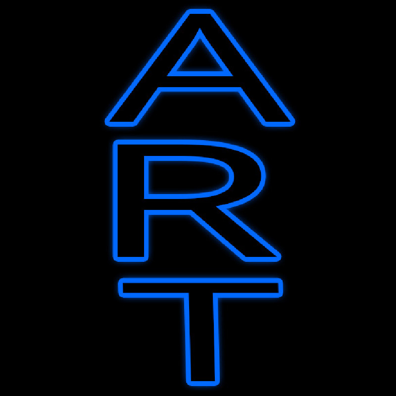 Vertical Blue Art Neontábla