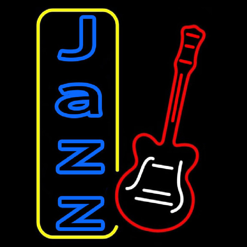 Vertical Jazz With Guitar 1 Neontábla