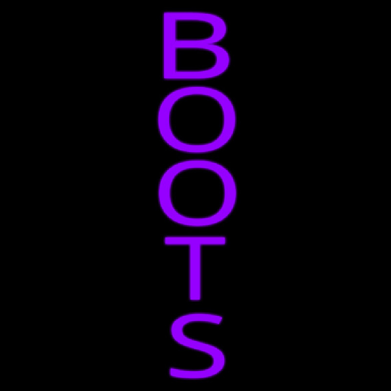 Vertical Purple Boots Neontábla