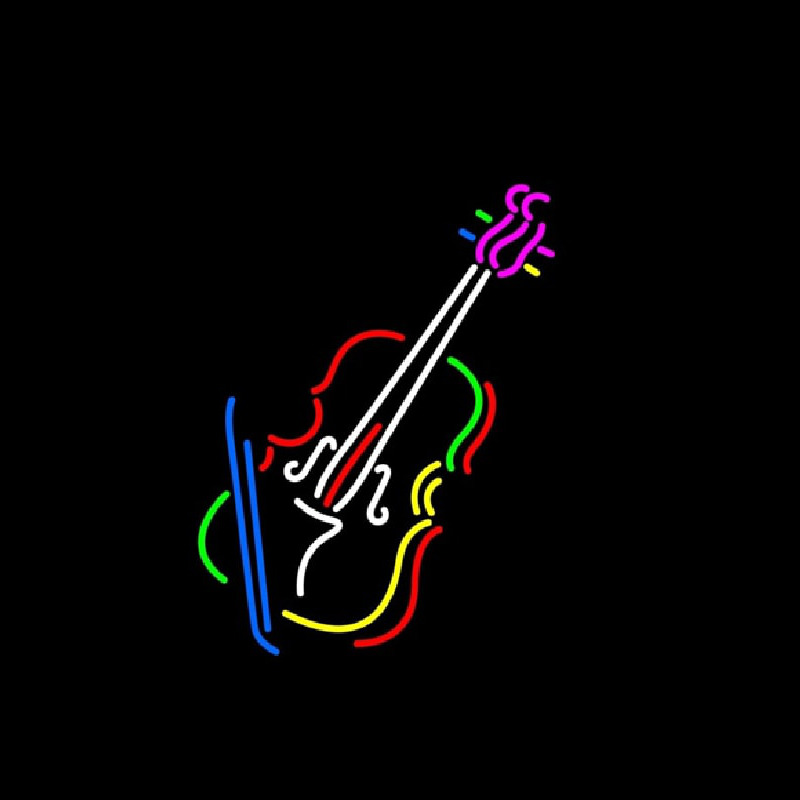 Violin With Logo Neontábla