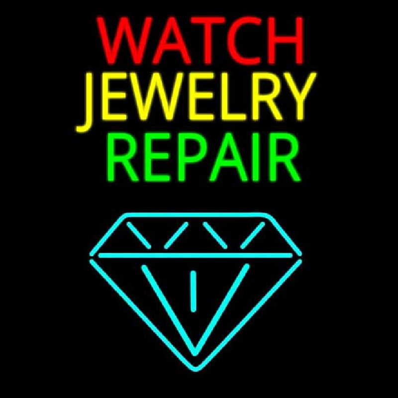 Watch Jewelry Repair With Logo Neontábla