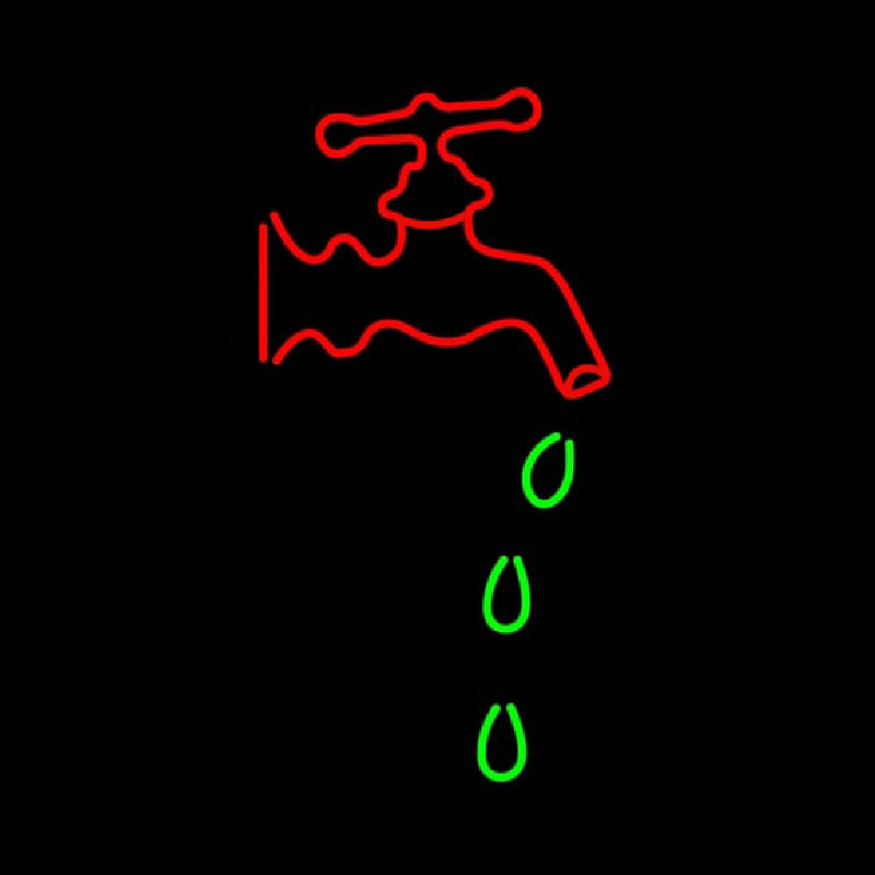 Water Tap Neontábla