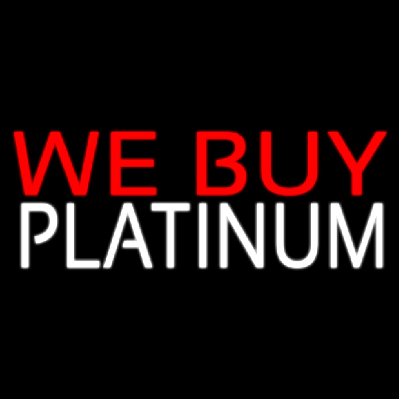 We Buy Platinum Neontábla