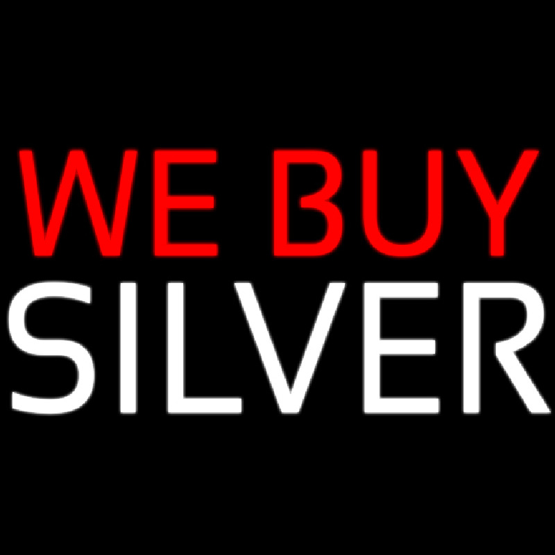 We Buy Silver Neontábla