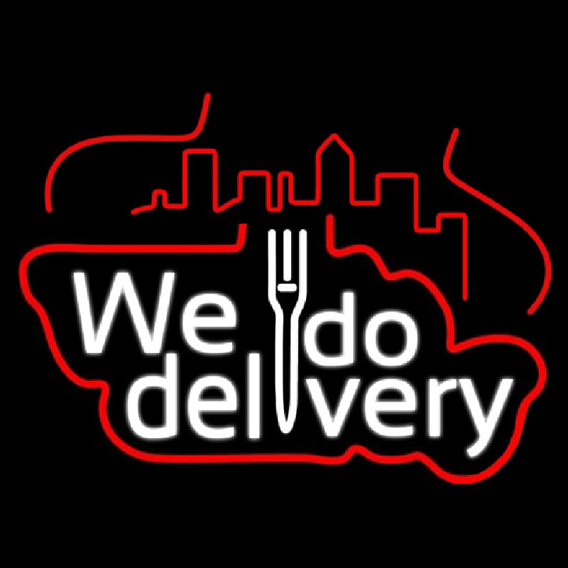 We Do Delivery Neontábla