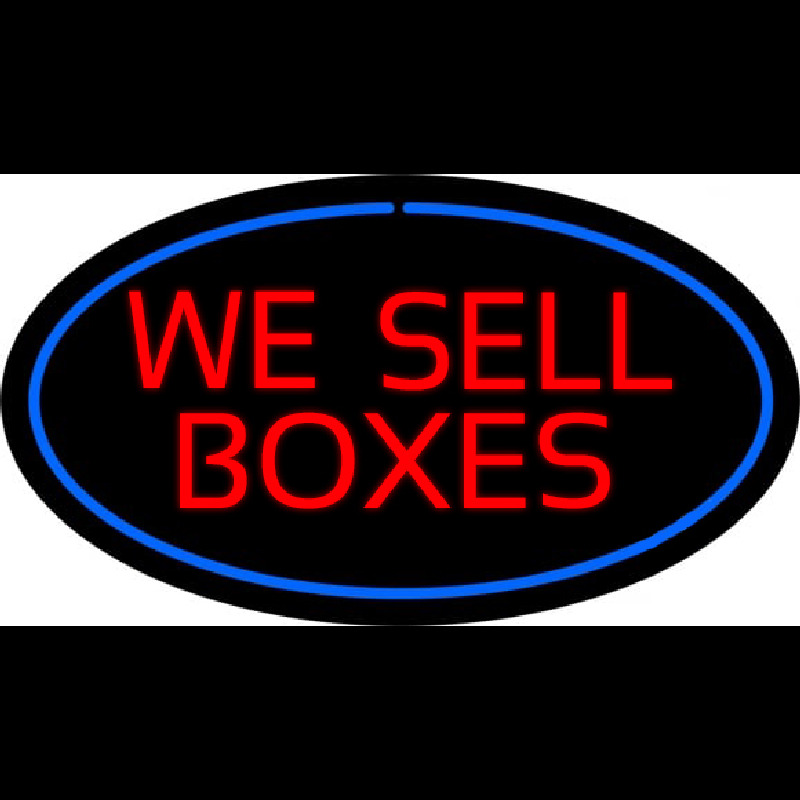 We Sell Bo es Oval Blue Neontábla